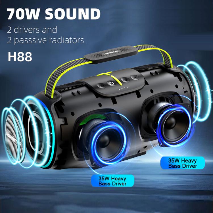 Loa Bluetooth di động ngoài trời HOPESTAR H88 70W chống nước, hỗ trợ TF / AUX / USB / TWS