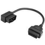 16 Pin Male to OBD2 Female Elbow Connection Cable OBD2 Extension Adapter, 16 Pin Male to OBD2 Female