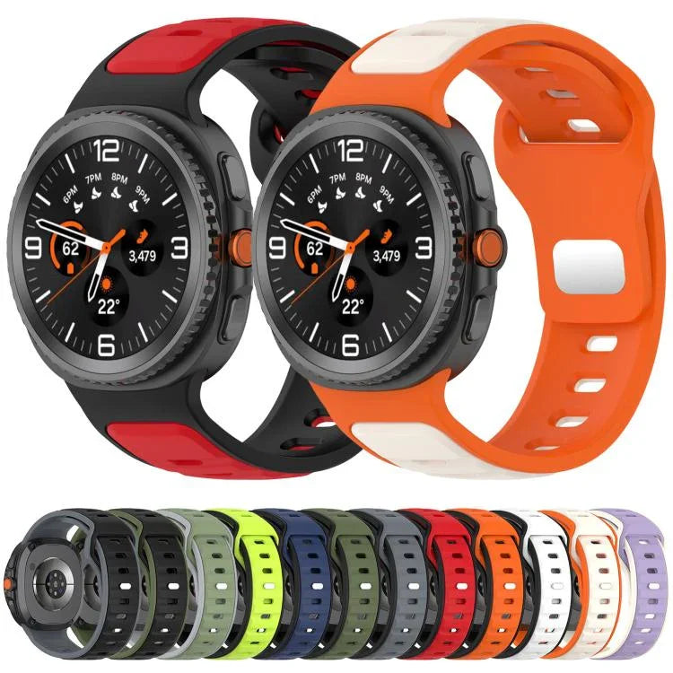 Dây đồng hồ silicone hai màu xDfind, dành cho Samsung Galaxy Watch8 / Watch8 Classic