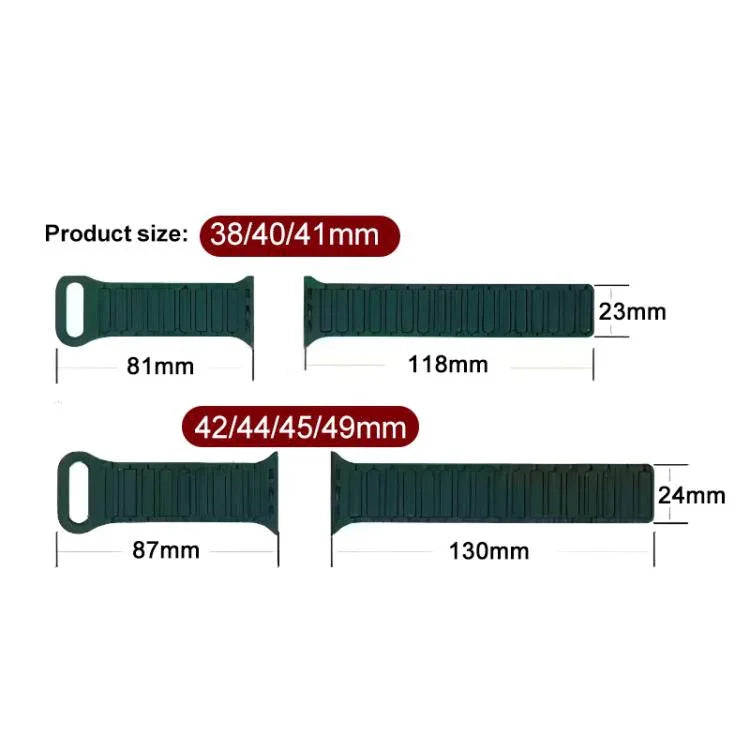 Dây đồng hồ silicone ba hạt từ tính xDfind, Dành cho Apple Watch 42 / 44 / 45 / 46 / 49mm, Dành cho Apple Watch 38 / 40 / 41 / S10 42mm