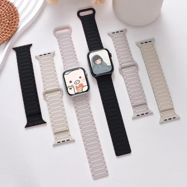 Dây đồng hồ silicone ba hạt từ tính xDfind, Dành cho Apple Watch 42 / 44 / 45 / 46 / 49mm, Dành cho Apple Watch 38 / 40 / 41 / S10 42mm