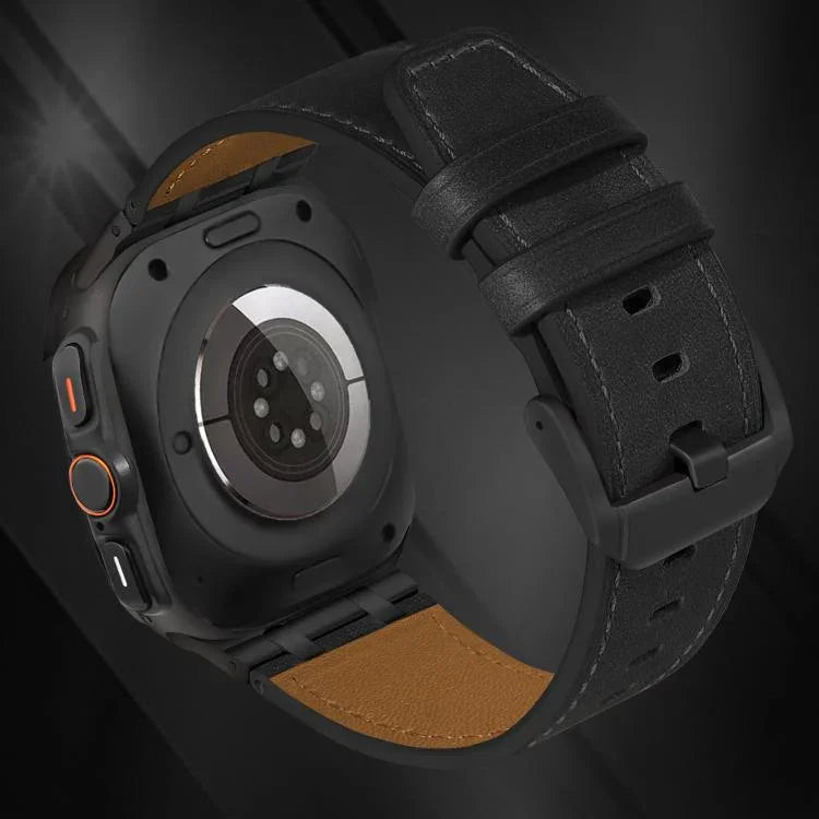 Dây đồng hồ da Crazy Horse, Dành cho Samsung Galaxy Watch8 / Watch8 Classic