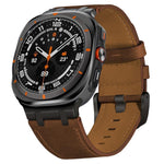 Dây đồng hồ da Crazy Horse, Dành cho Samsung Galaxy Watch8 / Watch8 Classic