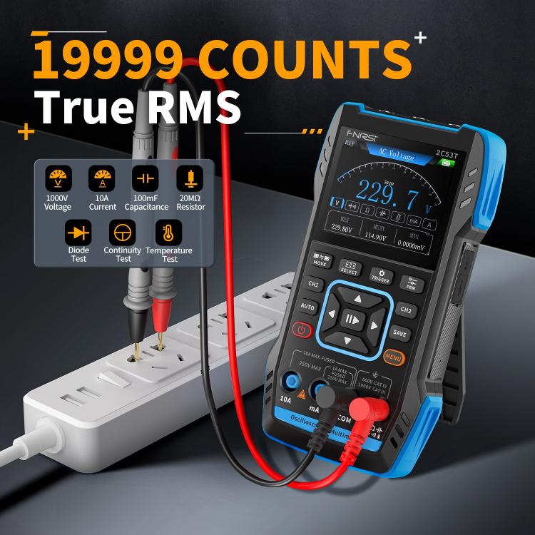Đồng hồ vạn năng số kênh đôi 50M FNIRSI 2C53T, Phiên bản tiêu chuẩn, Phiên bản cao cấp