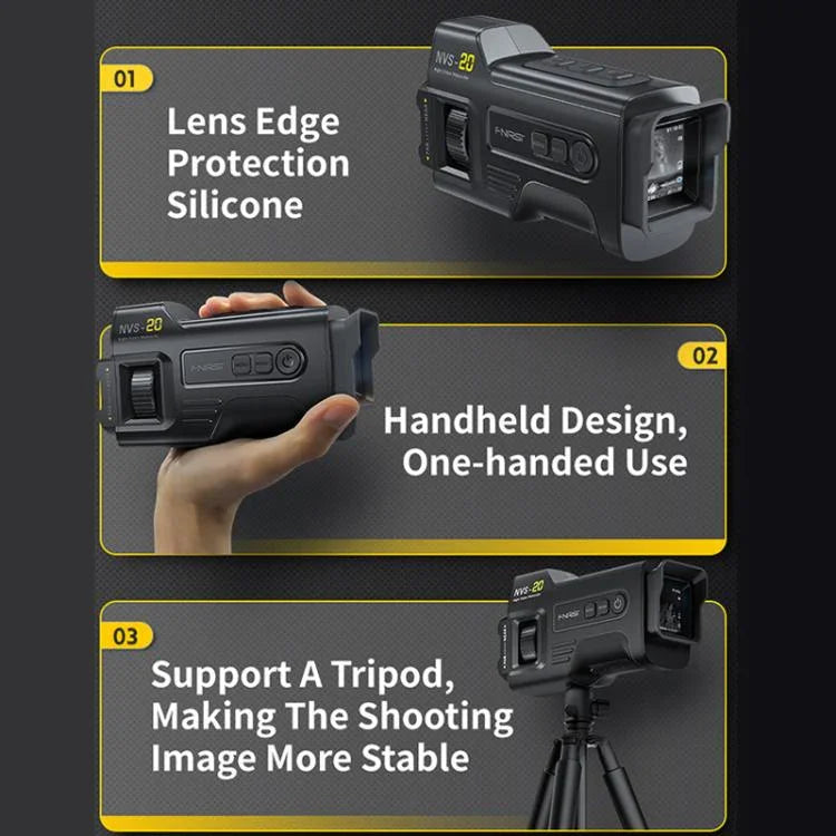 Thiết bị nhìn ban đêm hồng ngoại màu đầy đủ HD 4K nhỏ gọn FNIRSI NVS-20, NVS-20