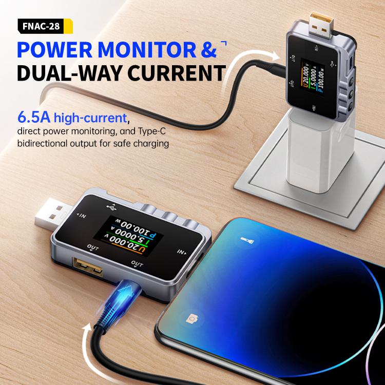 Máy kiểm tra dao động đa chức năng cấp chuyên nghiệp Type-C & USB Fnirsi FNAC-28, FNAC-28