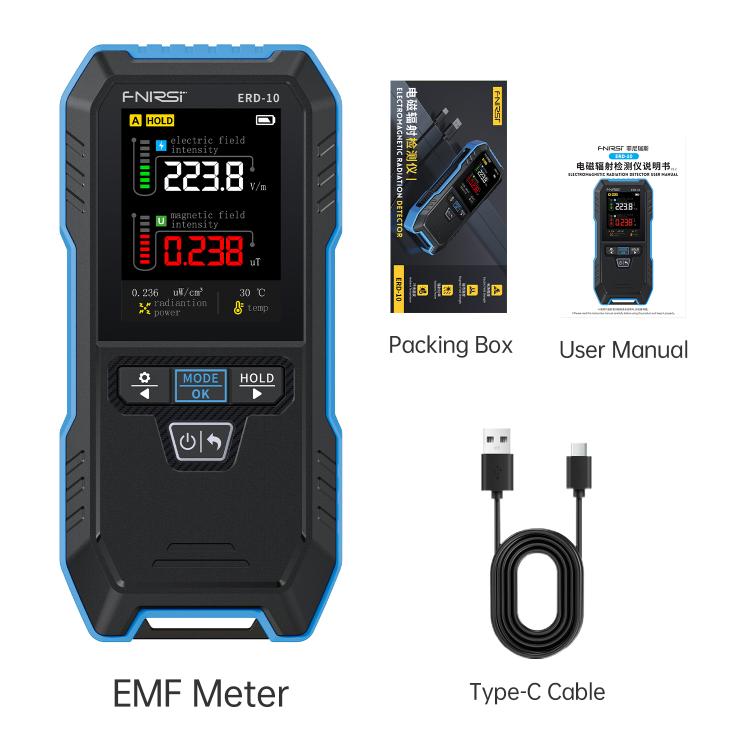 Máy dò bức xạ điện từ 3 trong 1 FNIRSI ERD-10, FNIRSI ERD-10