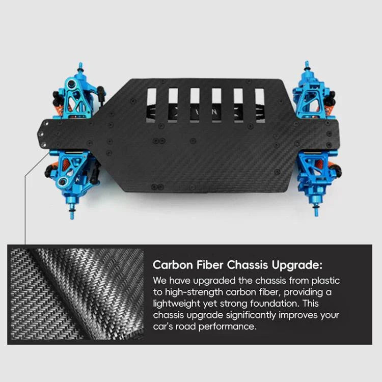 Khung xe điều khiển từ xa bằng hợp kim nhôm và sợi carbon PMM Racing TT02 1:10