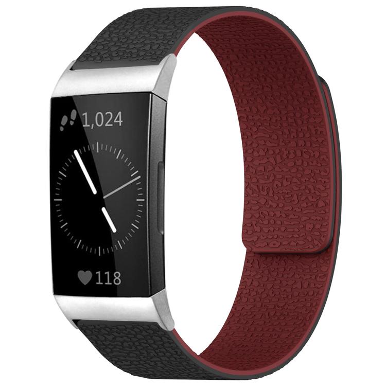 xDfind Litchi Texture Magnetic Silicone Watch Band, For Fitbit Charge 5 / Charge 6, For Fitbit Versa 4/Versa3/Sense2/Sense, For Fitbit Luxe / Special Edition, For Fitbit Inspire 2 / Ace 3, For Fitbit Charge 4 / Charge 3