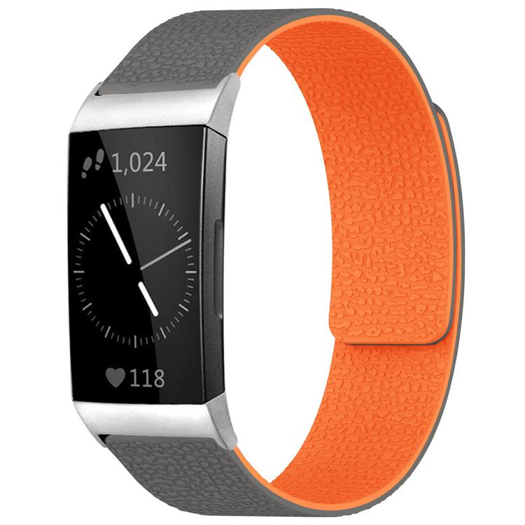 xDfind Litchi Texture Magnetic Silicone Watch Band, For Fitbit Charge 5 / Charge 6, For Fitbit Versa 4/Versa3/Sense2/Sense, For Fitbit Luxe / Special Edition, For Fitbit Inspire 2 / Ace 3, For Fitbit Charge 4 / Charge 3