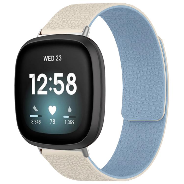 xDfind Litchi Texture Magnetic Silicone Watch Band, For Fitbit Charge 5 / Charge 6, For Fitbit Versa 4/Versa3/Sense2/Sense, For Fitbit Luxe / Special Edition, For Fitbit Inspire 2 / Ace 3, For Fitbit Charge 4 / Charge 3