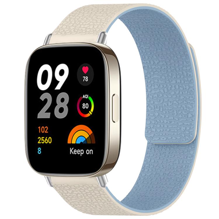 xDfind Litchi Texture Magnetic Silicone Watch Band, For Xiaomi Band 10 Pro/9 Pro/Redmi Watch 6/5/4, For Xiaomi Smart Bnad 10 / 9 / 8, For Redmi Watch 3 Active/Watch 3 Lite, For Redmi Watch 3