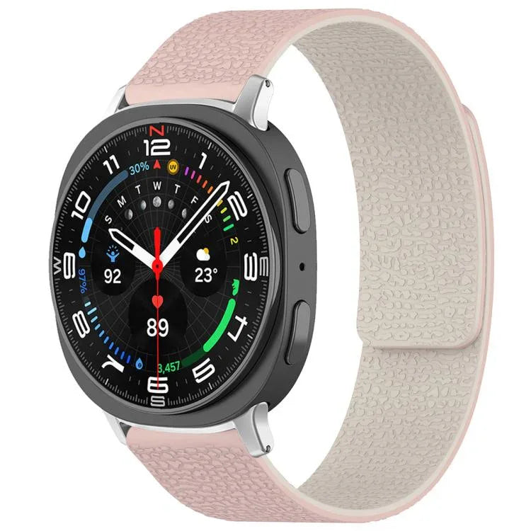Dây đồng hồ silicone khóa nam châm họa tiết vân vải xDfind, Dành cho Samsung Galaxy Watch Ultra/Ultra 2025, Dành cho Samsung Galaxy Watch8 / 8 Classic, Dành cho Samsung Galaxy Watch 7 / 6 / 5 / FE, Dành cho Samsung Galaxy Fit3 SM-R390