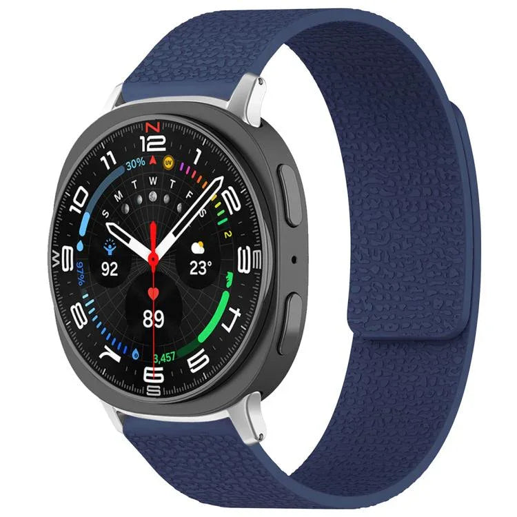 Dây đồng hồ silicone khóa nam châm họa tiết vân vải xDfind, Dành cho Samsung Galaxy Watch Ultra/Ultra 2025, Dành cho Samsung Galaxy Watch8 / 8 Classic, Dành cho Samsung Galaxy Watch 7 / 6 / 5 / FE, Dành cho Samsung Galaxy Fit3 SM-R390