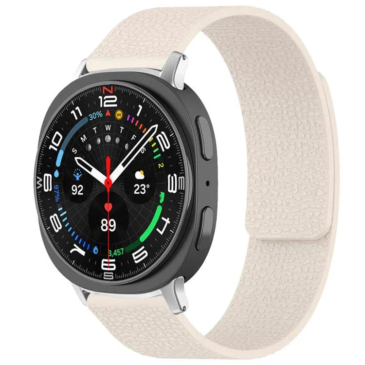 Dây đồng hồ silicone khóa nam châm họa tiết vân vải xDfind, Dành cho Samsung Galaxy Watch Ultra/Ultra 2025, Dành cho Samsung Galaxy Watch8 / 8 Classic, Dành cho Samsung Galaxy Watch 7 / 6 / 5 / FE, Dành cho Samsung Galaxy Fit3 SM-R390