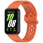 Dây đồng hồ silicone thoáng khí màu trơn khóa nhiều màu xDfind, Dành cho Samsung Galaxy Fit3