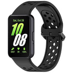 Dây đồng hồ silicone thoáng khí màu trơn khóa nhiều màu xDfind, Dành cho Samsung Galaxy Fit3