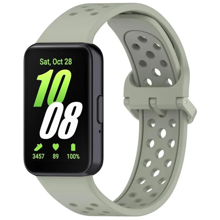 Dây đồng hồ silicone thoáng khí màu trơn khóa nhiều màu xDfind, Dành cho Samsung Galaxy Fit3