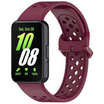 Dây đồng hồ silicone thoáng khí màu trơn khóa nhiều màu xDfind, Dành cho Samsung Galaxy Fit3