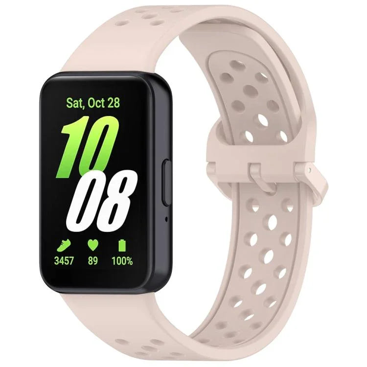 Dây đồng hồ silicone thoáng khí màu trơn khóa nhiều màu xDfind, Dành cho Samsung Galaxy Fit3