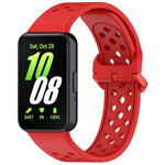Dây đồng hồ silicone thoáng khí màu trơn khóa nhiều màu xDfind, Dành cho Samsung Galaxy Fit3