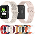 Dây đồng hồ silicone thoáng khí màu trơn khóa nhiều màu xDfind, Dành cho Samsung Galaxy Fit3