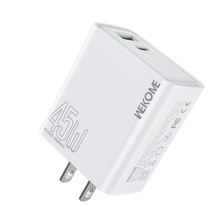 WK WP-U64 Sạc nhanh Kinkong Flash Charge 45W cổng USB+Type-C, phích cắm EU, phích cắm UK, phích cắm US