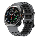 Dây đồng hồ silicone hai hàng lỗ hai màu xDfind Black Buckle Ocean, Dành cho Samsung Galaxy Watch Ultra 47mm / Ultra 2025, Dành cho Samsung Galaxy Watch8 / 8 Classic