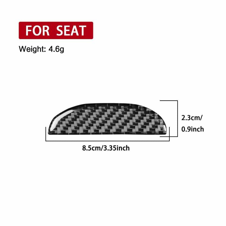 Carbon Fiber Car Passenger Seat Storage Box Handle Decorative Sticker for SEAT Leon 2005-2012, Left and Right Driver, Passenger Seat Storage Box Handle