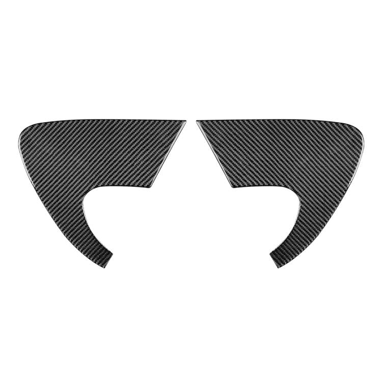 2pcs/Set Carbon Fiber Car Rear Triangle Window Decorative Sticker for SEAT Leon 2005-2012, Left and Right Driver, Rear Triangle Window