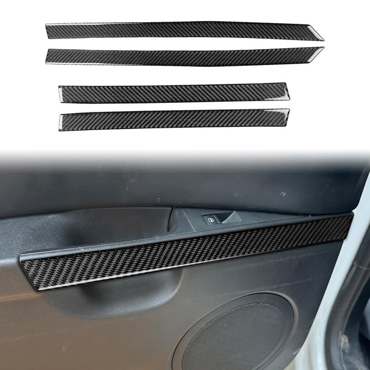 4pcs/Set Carbon Fiber Car Door Panel Decorative Sticker for SEAT Leon 2005-2012, Left and Right Driver, Door Panel