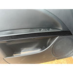 4pcs/Set Carbon Fiber Car Door Panel Decorative Sticker for SEAT Leon 2005-2012, Left and Right Driver, Door Panel