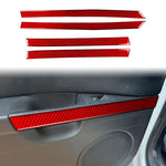 4pcs/Set Carbon Fiber Car Door Panel Decorative Sticker for SEAT Leon 2005-2012, Left and Right Driver, Door Panel