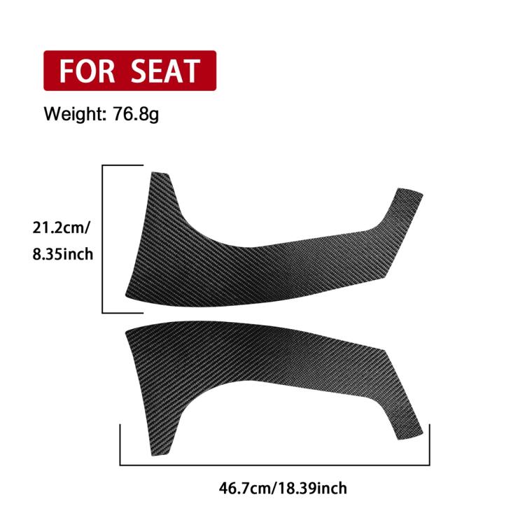 2pcs/Set Carbon Fiber Car Rear Windshield Decorative Sticker for SEAT Leon 2005-2012, Carbon Sheet Style, Left and Right Driver, Rear Windshield
