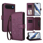 Ví da ốp lưng điện thoại Butterfly Love Flower nhiều thẻ có khóa kéo, dành cho iPhone 17e / 16e, iPhone 17 Pro Max, iPhone 17 Pro, iPhone 17, iPhone Air, iPhone 16 Pro Max