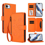 Ví da ốp lưng điện thoại Butterfly Love Flower nhiều thẻ có khóa kéo, dành cho iPhone 17e / 16e, iPhone 17 Pro Max, iPhone 17 Pro, iPhone 17, iPhone Air, iPhone 16 Pro Max