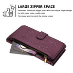 Ví da ốp lưng điện thoại Butterfly Love Flower nhiều thẻ có khóa kéo, dành cho iPhone 16 Pro, iPhone 16 Plus, iPhone 16, iPhone 15 Pro Max, iPhone 15 Pro, iPhone 15 Plus