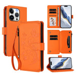 Ví da ốp lưng điện thoại Butterfly Love Flower nhiều thẻ có khóa kéo, dành cho iPhone 16 Pro, iPhone 16 Plus, iPhone 16, iPhone 15 Pro Max, iPhone 15 Pro, iPhone 15 Plus