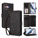 Ví da ốp lưng điện thoại Butterfly Love Flower nhiều thẻ có khóa kéo, dành cho iPhone 16 Pro, iPhone 16 Plus, iPhone 16, iPhone 15 Pro Max, iPhone 15 Pro, iPhone 15 Plus