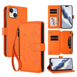 Ốp lưng điện thoại ví da có khóa kéo đa thẻ họa tiết hoa tình yêu bướm, dành cho iPhone 15, iPhone 14 Plus, iPhone 14 / 13, iPhone 14 Pro, iPhone 14 Pro Max, iPhone 7 / 8 / SE 2022