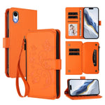Ví da khóa kéo đa thẻ hoa tình yêu bướm, dành cho iPhone 11 Pro Max, dành cho iPhone 11, dành cho iPhone 11 Pro, dành cho iPhone X / XS, dành cho iPhone XR, dành cho iPhone XS Max