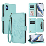 Ví da khóa kéo đa thẻ hoa tình yêu bướm, dành cho iPhone 11 Pro Max, dành cho iPhone 11, dành cho iPhone 11 Pro, dành cho iPhone X / XS, dành cho iPhone XR, dành cho iPhone XS Max