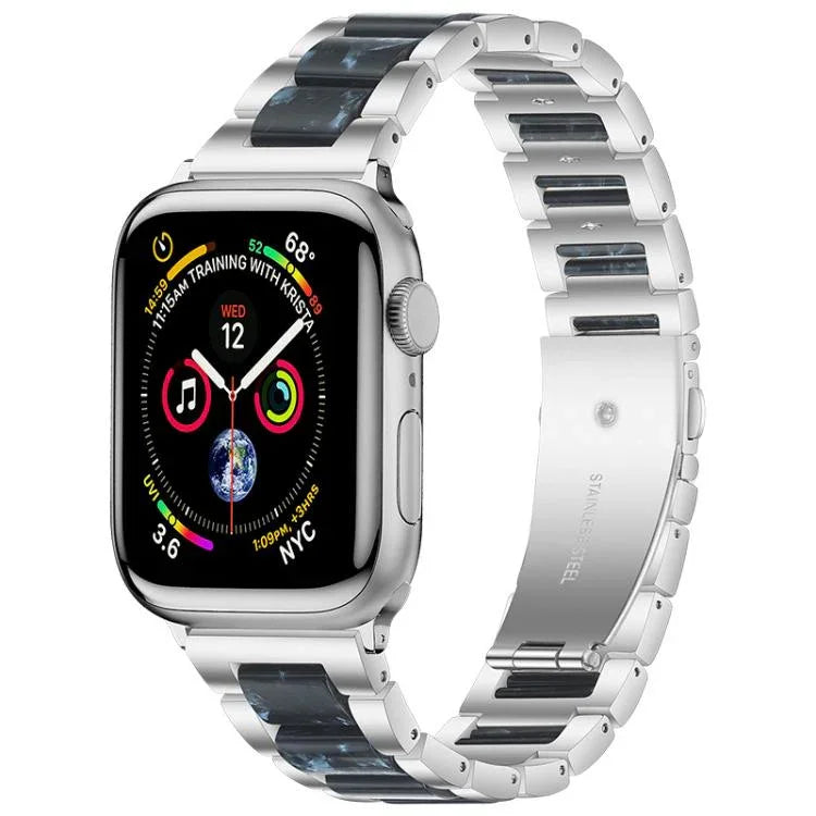 Dây đồng hồ nhựa kim loại ba hạt xDfind, Dành cho Apple Watch 42 / 44 / 45 / 46 / 49mm, Dành cho Apple Watch 38 / 40 / 41 / S10 42mm