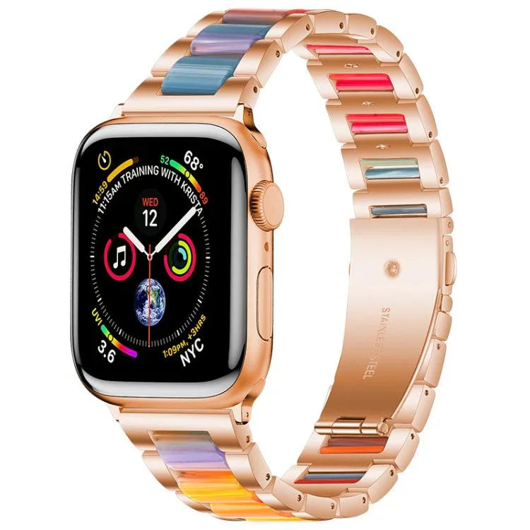 Dây đồng hồ nhựa kim loại ba hạt xDfind, Dành cho Apple Watch 42 / 44 / 45 / 46 / 49mm, Dành cho Apple Watch 38 / 40 / 41 / S10 42mm