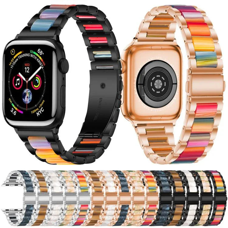 Dây đồng hồ nhựa kim loại ba hạt xDfind, Dành cho Apple Watch 42 / 44 / 45 / 46 / 49mm, Dành cho Apple Watch 38 / 40 / 41 / S10 42mm