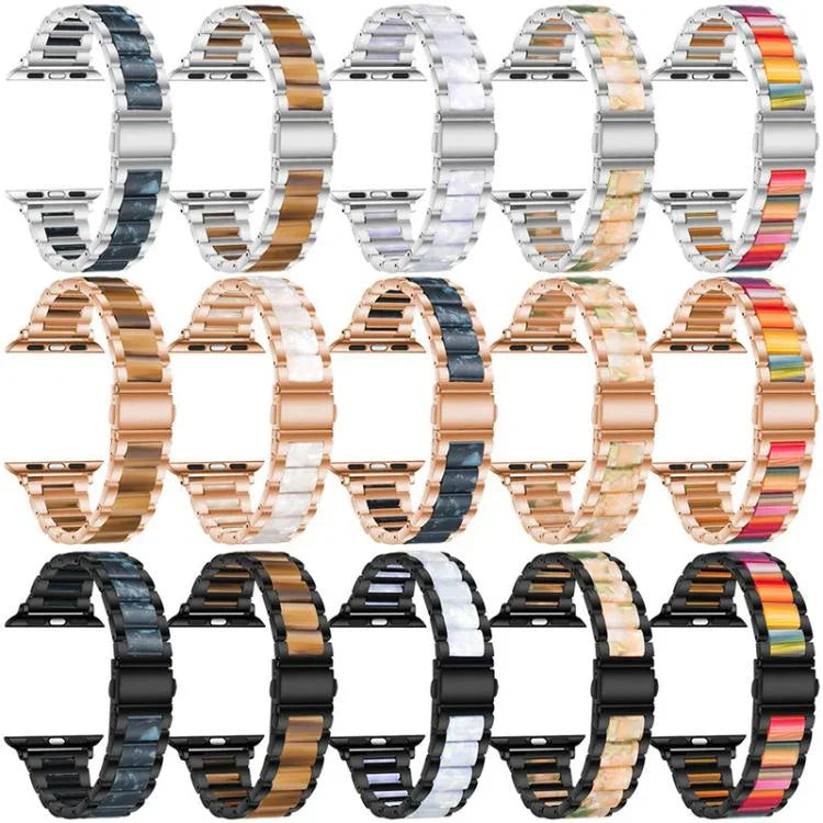 Dây đồng hồ nhựa kim loại ba hạt xDfind, Dành cho Apple Watch 42 / 44 / 45 / 46 / 49mm, Dành cho Apple Watch 38 / 40 / 41 / S10 42mm