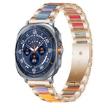 Dây Đồng Hồ Kim Loại Nhựa Resin Ba Hạt xDfind, Dùng Cho Samsung Galaxy Watch Ultra/Ultra 2025, Samsung Galaxy Watch8 / 8 Classic, Samsung Galaxy Watch 7 / 6 / 5 / FE