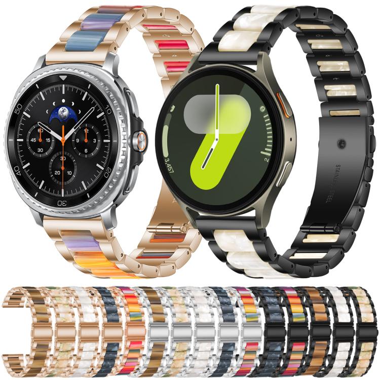 Dây Đồng Hồ Kim Loại Nhựa Resin Ba Hạt xDfind, Dùng Cho Samsung Galaxy Watch Ultra/Ultra 2025, Samsung Galaxy Watch8 / 8 Classic, Samsung Galaxy Watch 7 / 6 / 5 / FE
