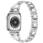 Dây đồng hồ kim loại kim cương hàng đơn hình chữ X xDfind, Dành cho Apple Watch 42 / 44 / 45 / 46 / 49mm, Dành cho Apple Watch 38 / 40 / 41 / S10 42mm