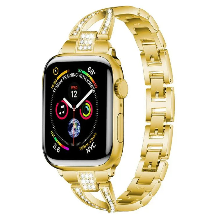 Dây đồng hồ kim loại kim cương hàng đơn hình chữ X xDfind, Dành cho Apple Watch 42 / 44 / 45 / 46 / 49mm, Dành cho Apple Watch 38 / 40 / 41 / S10 42mm